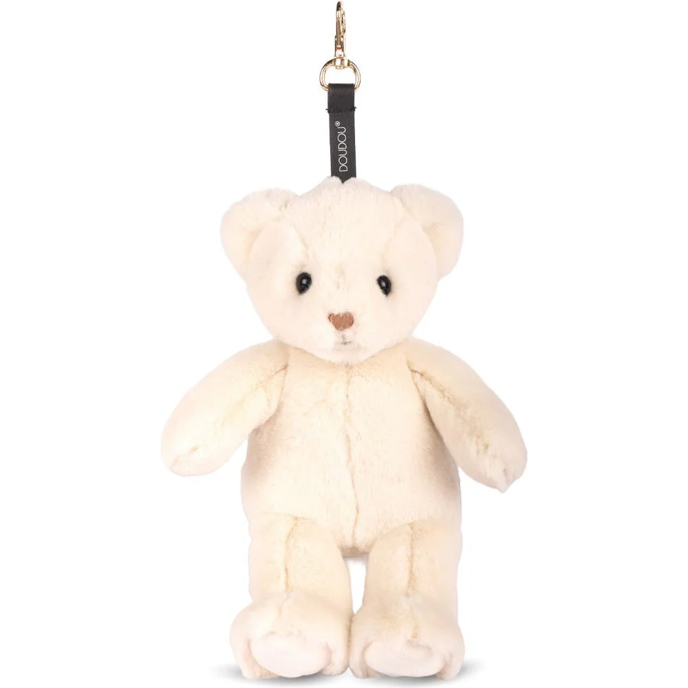 Plush Teddy Bear Bag Charm - Ivory