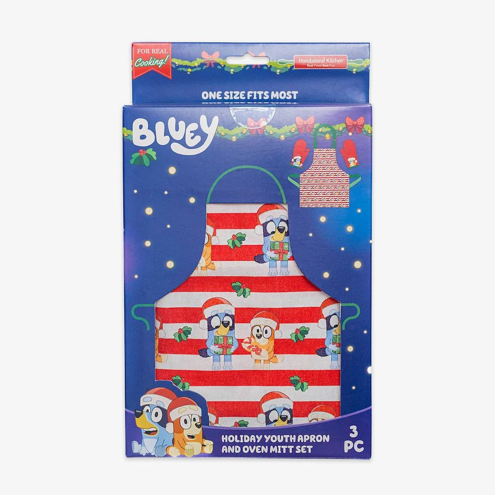 Bluey Holiday Youth Apron and Oven Mitt Set - Image 7
