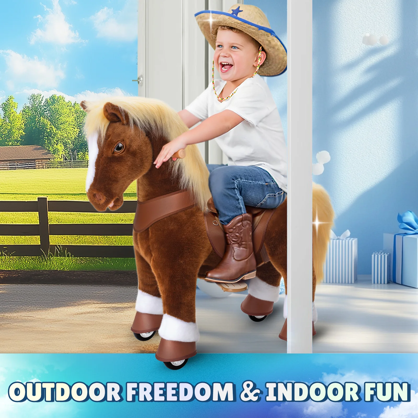 Brown Horse Model Y Ride on Toy - 3-4 Years - Image 2