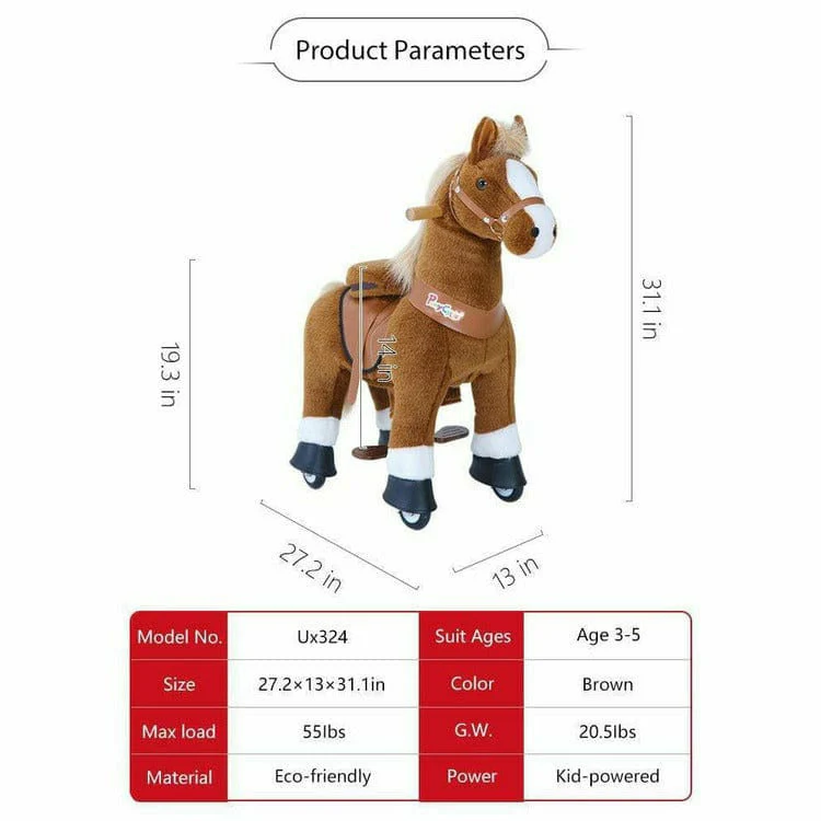 Brown Model U Ride-On Horse - 3-4 Years - Image 5
