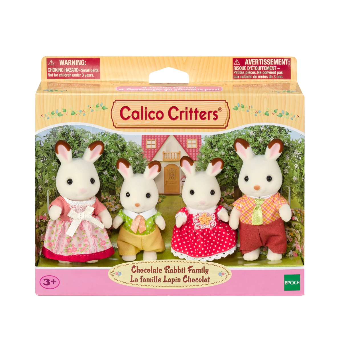 Calico Critters Chocolate Rabbit Family Collectible Doll Figures - Image 2