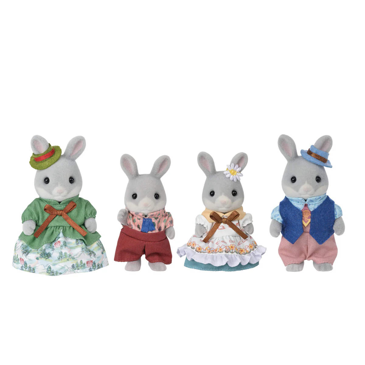 Calico Critters Cottontail Rabbit Family Collectible Doll Figures