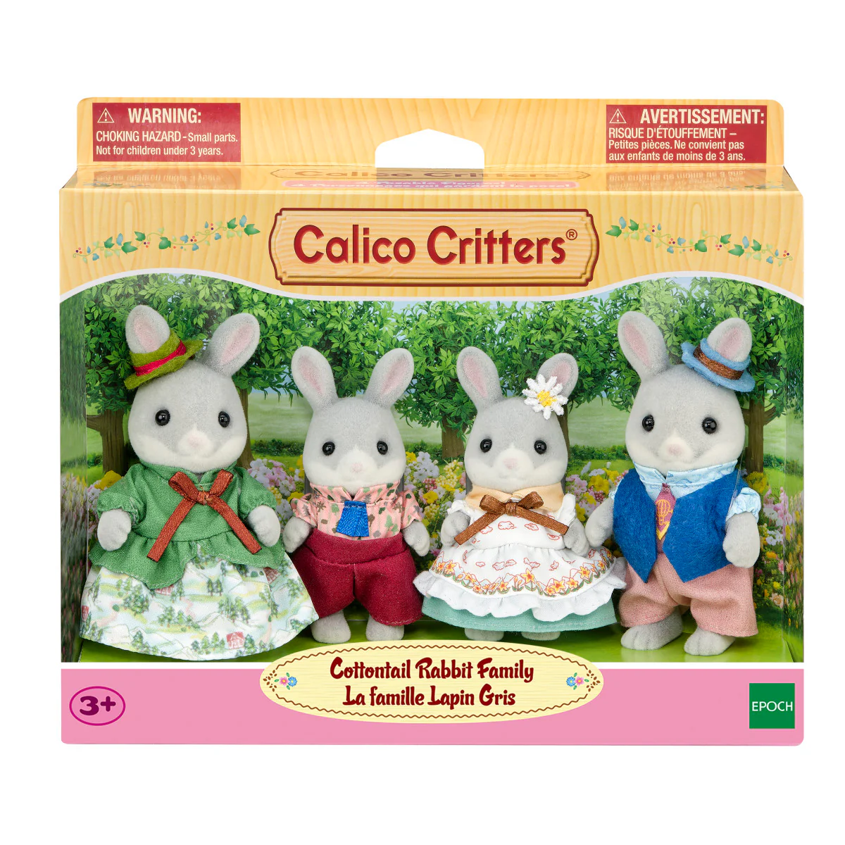 Calico Critters Cottontail Rabbit Family Collectible Doll Figures - Image 2