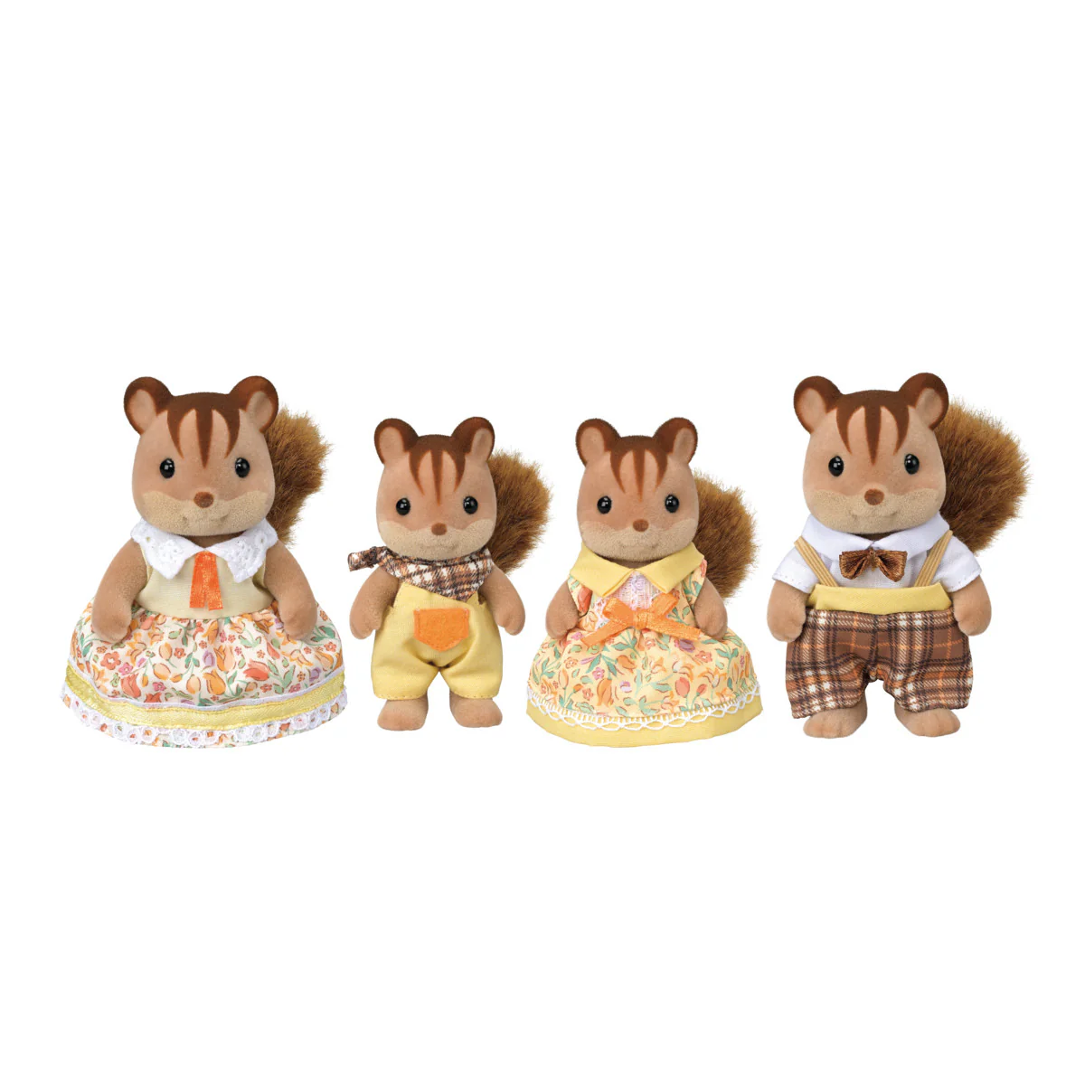Calico Critters Walnut Squirrel Family Collectible Doll Figures