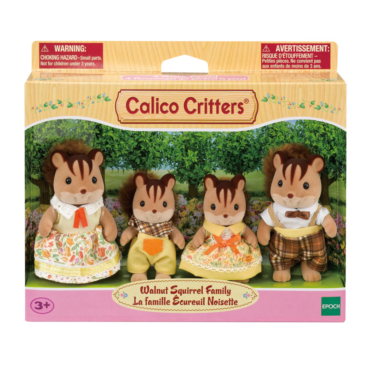 Calico Critters Walnut Squirrel Family Collectible Doll Figures - Image 2
