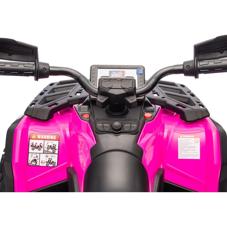Can Am Outlander 24V 4x4 2-Seater Ride on Car - Pink - Image 2