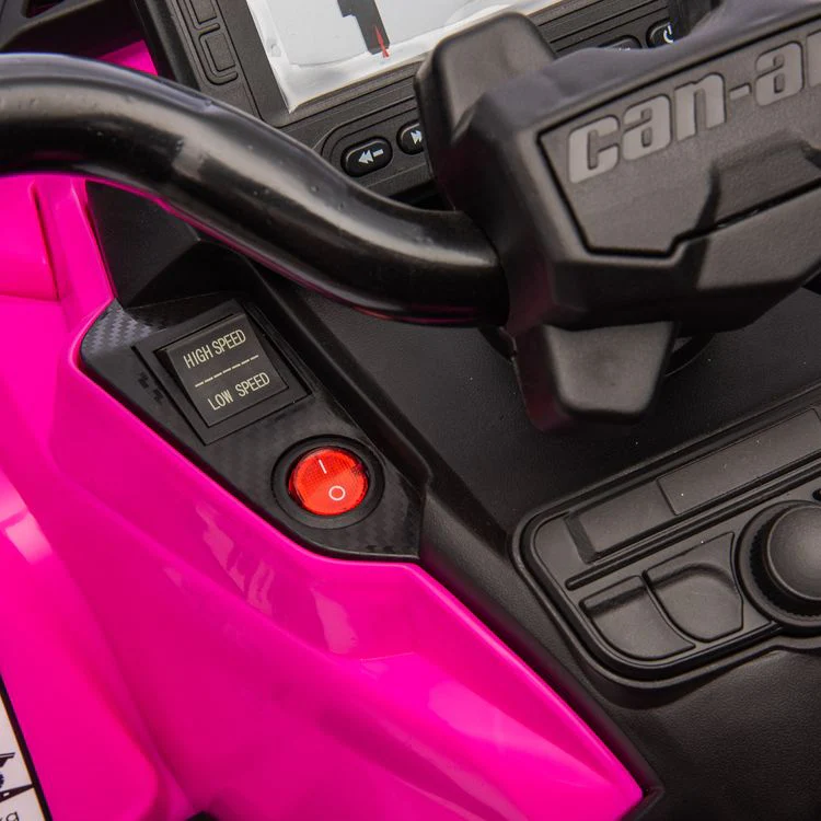 Can Am Outlander 24V 4x4 2-Seater Ride on Car - Pink - Image 4