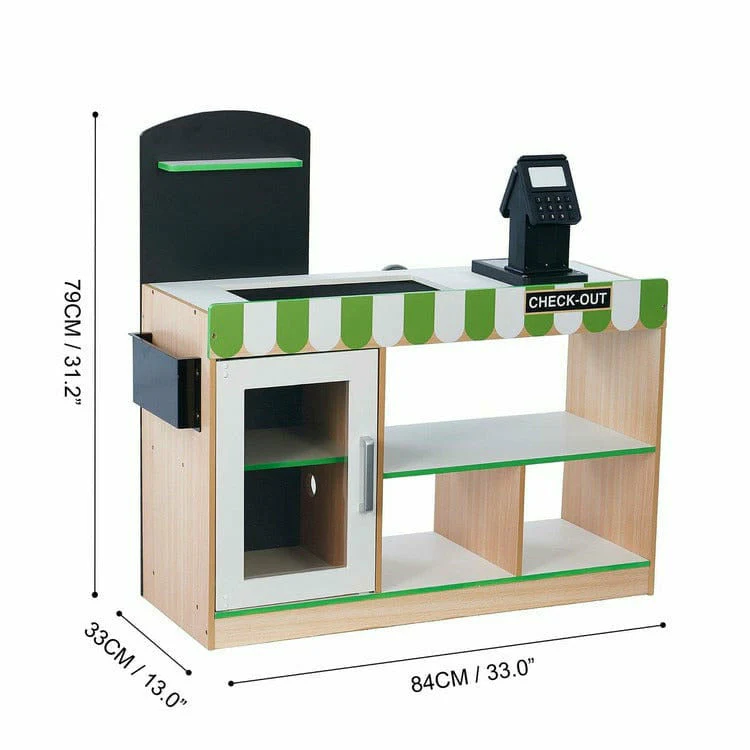 Cashier Austin Play Market Stand - Green / Wood - Image 9