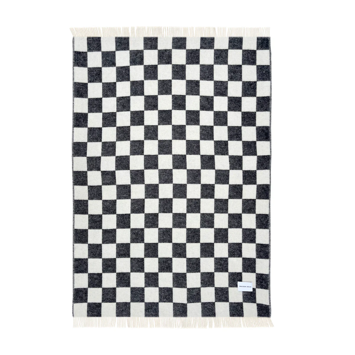 Checkerboard Blanket - Black/White - Image 3