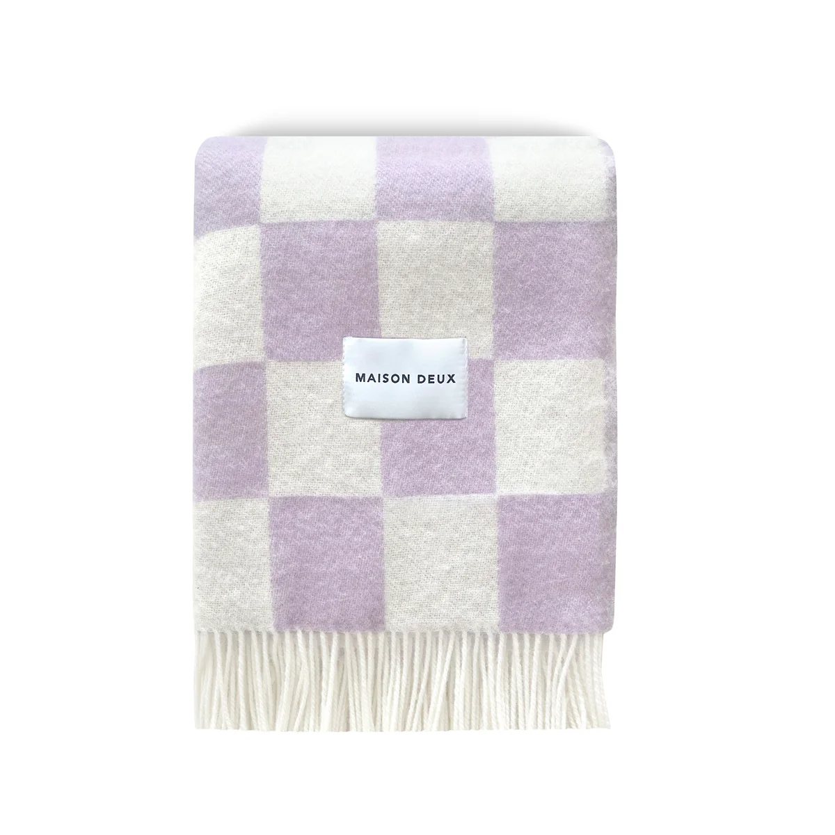 Checkerboard Blanket - Lilac/White