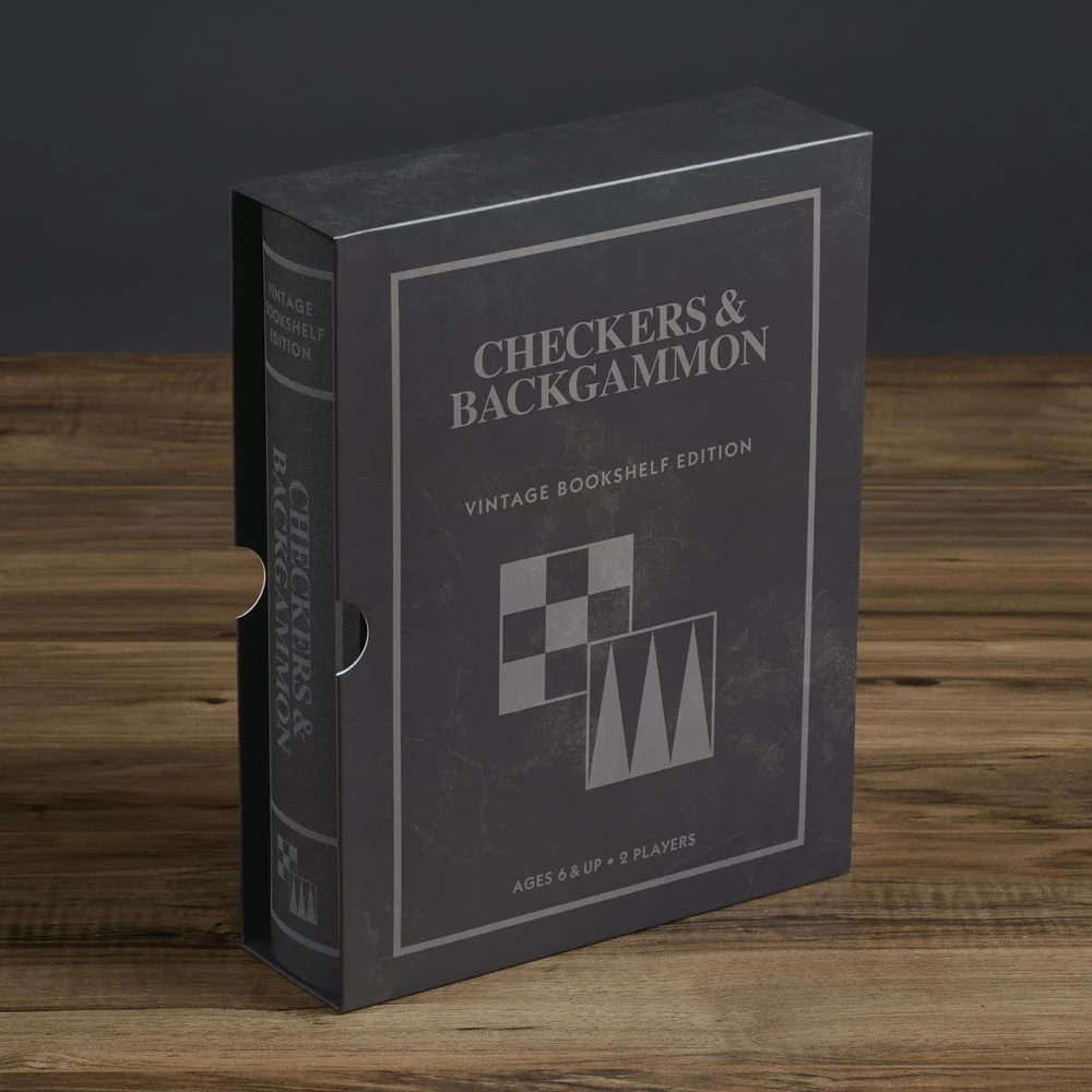 Checkers & Backgammon Vintage Bookshelf Edition - Image 10