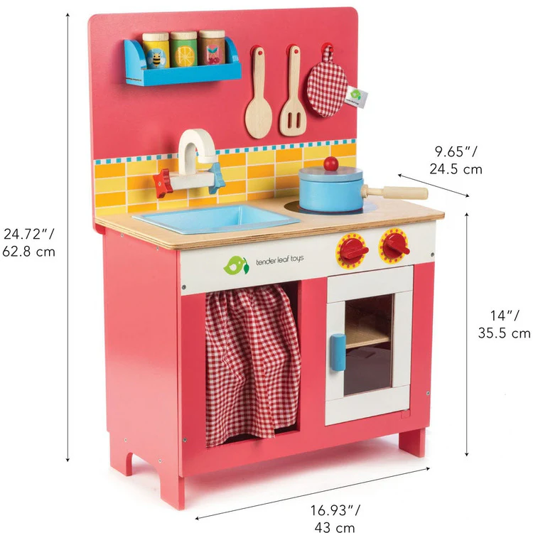 Wooden Cherry Pie Kitchen Play Set - Image 3