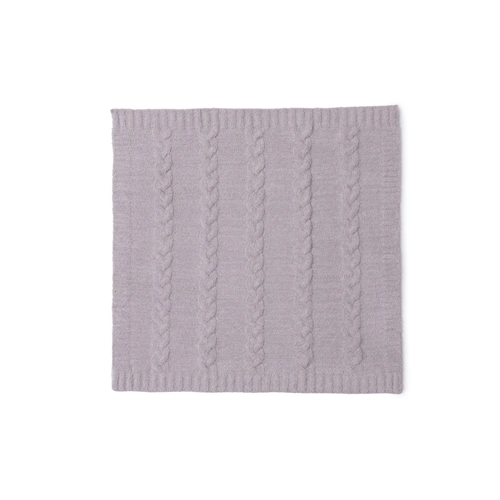 CozyChic Braided Cable Receiving Blanket - Heathered Almond-Sandstone