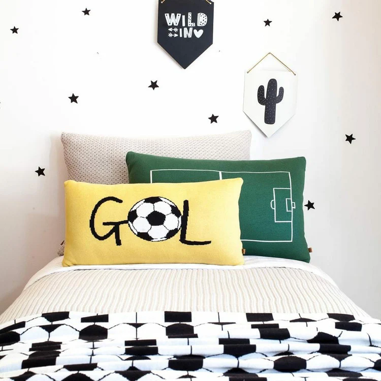 Yellow GOL Soccer Pillow - Image 2