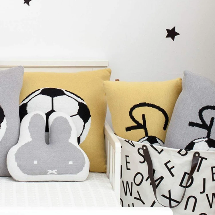 Yellow Soccer Ball Pillow - Image 2
