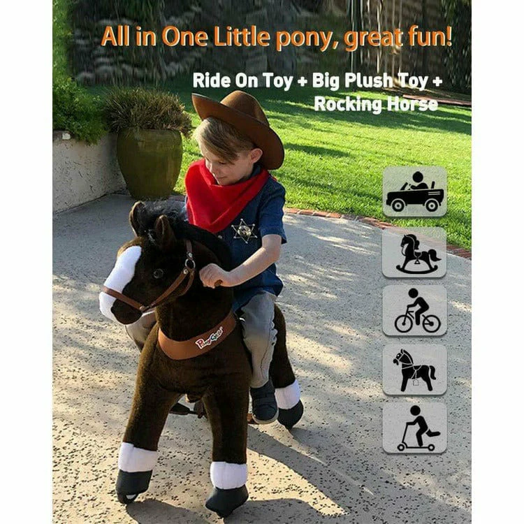 Chocolate Brown Model U Ride-On Horse - 3-4 Years - Image 3