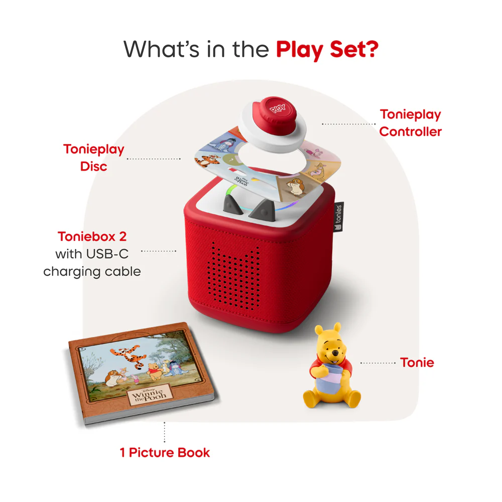 Tonies Disney Winnie the Pooh Toniebox 2 Play Set - Cloud Pink - Image 3