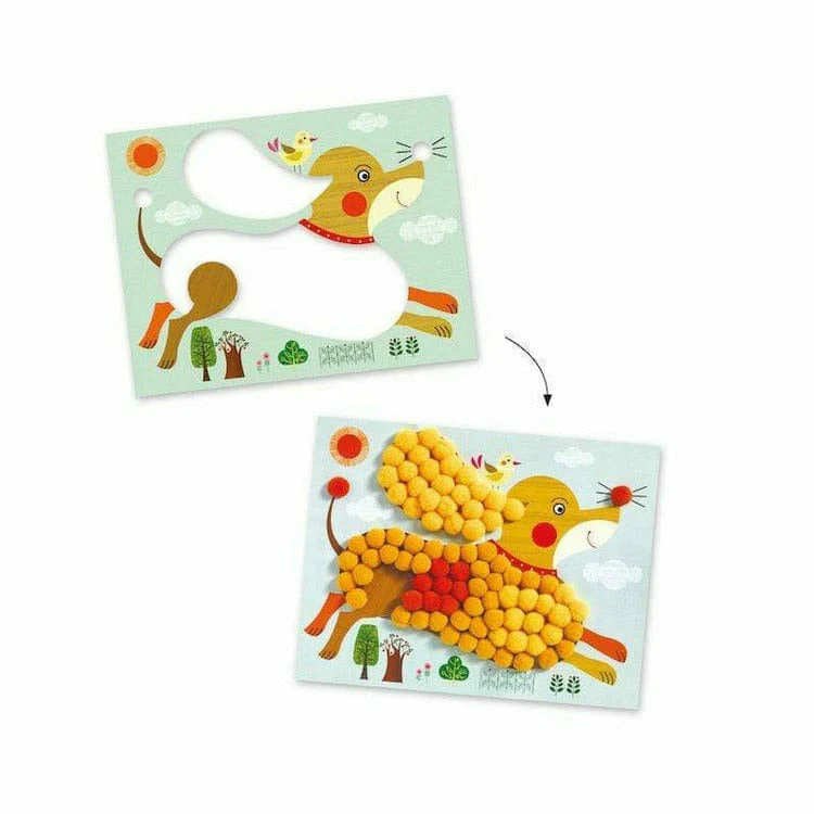 PomPom Puppies Collage Craft Kit - Image 4