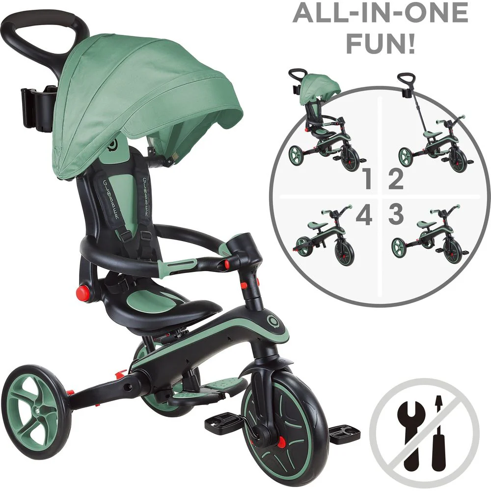 Explorer Foldable Trike 4 in 1 - Olive - Image 2