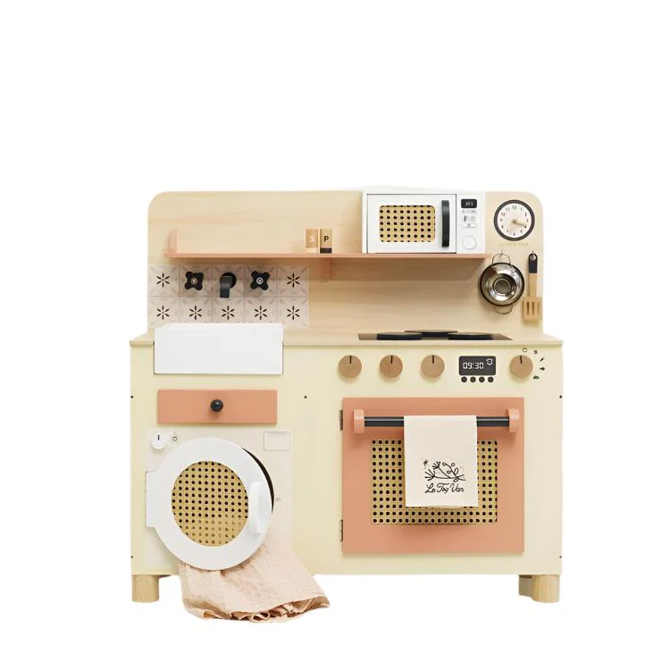 Family Size Wooden Play Kitchen