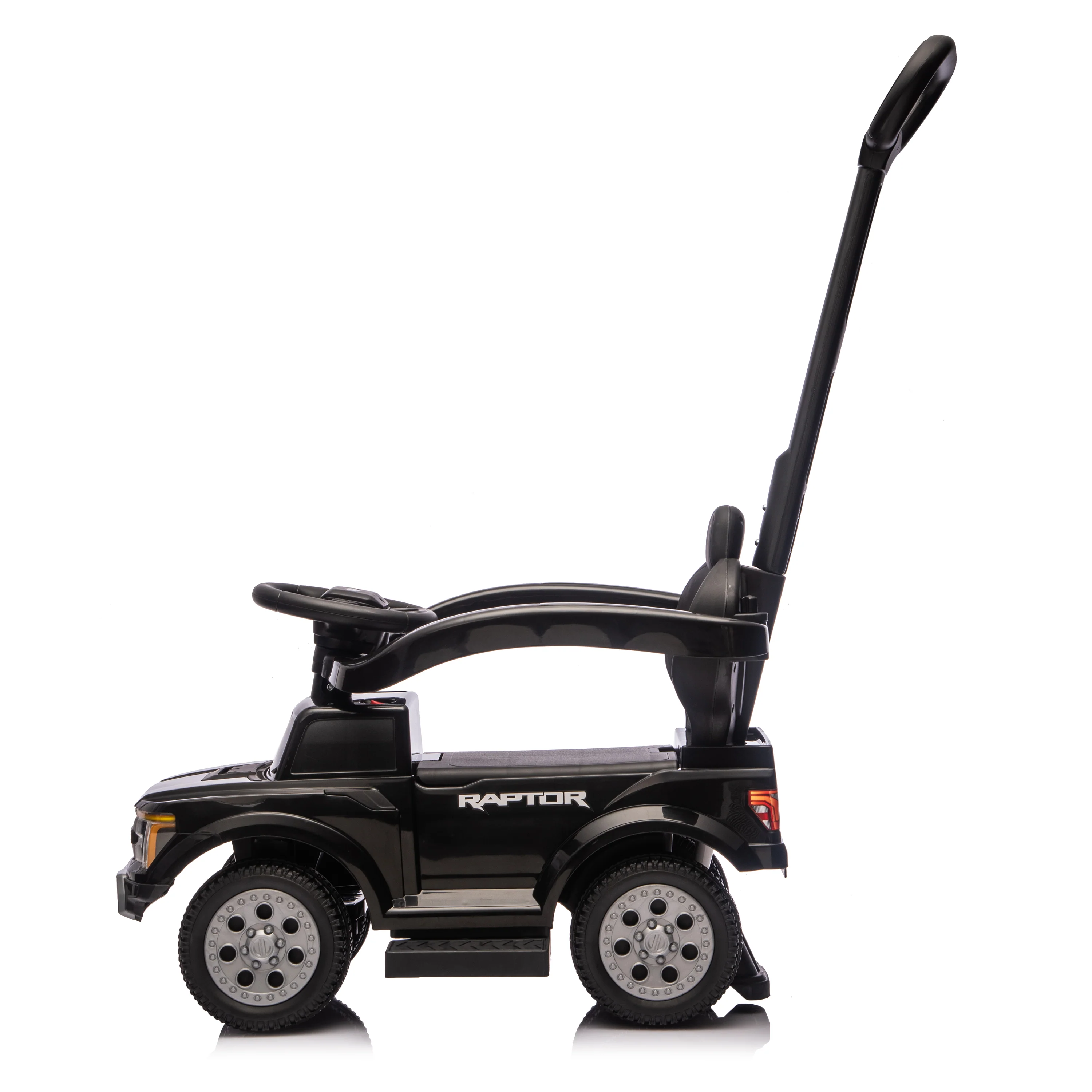 Ford Raptor 3-in-1 Push Ride On Toy Car - Black - Image 9