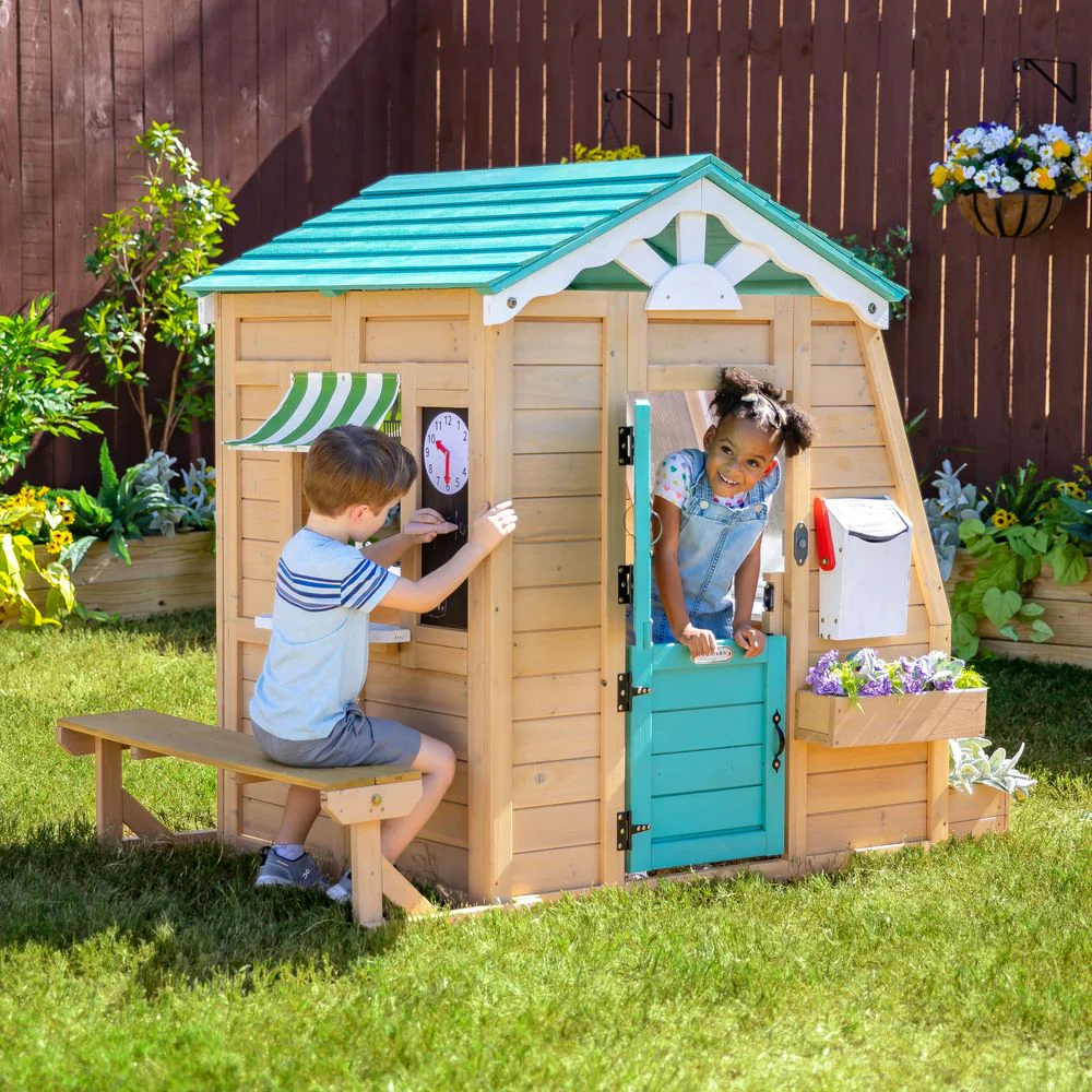 Gardenia Wooden Playhouse with Large Window & Kitchen - Image 7