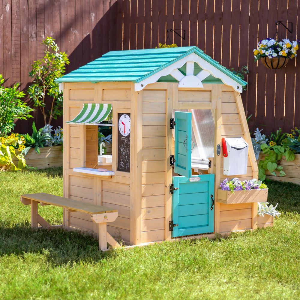 Gardenia Wooden Playhouse with Large Window & Kitchen - Image 9