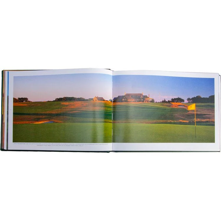 "Golf Courses: Fairways of the World" Book in Green Bonded Leather - Image 4