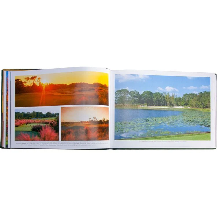 "Golf Courses: Fairways of the World" Book in Green Bonded Leather - Image 5