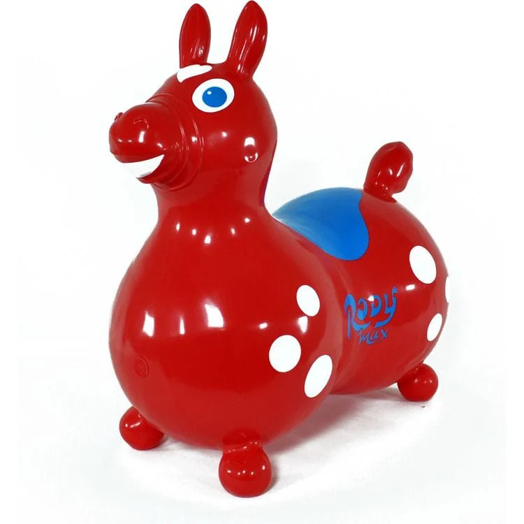 Gymnic Red Rody Horse Max Inflatable Bouncer Ride-on (with Hand Pump)