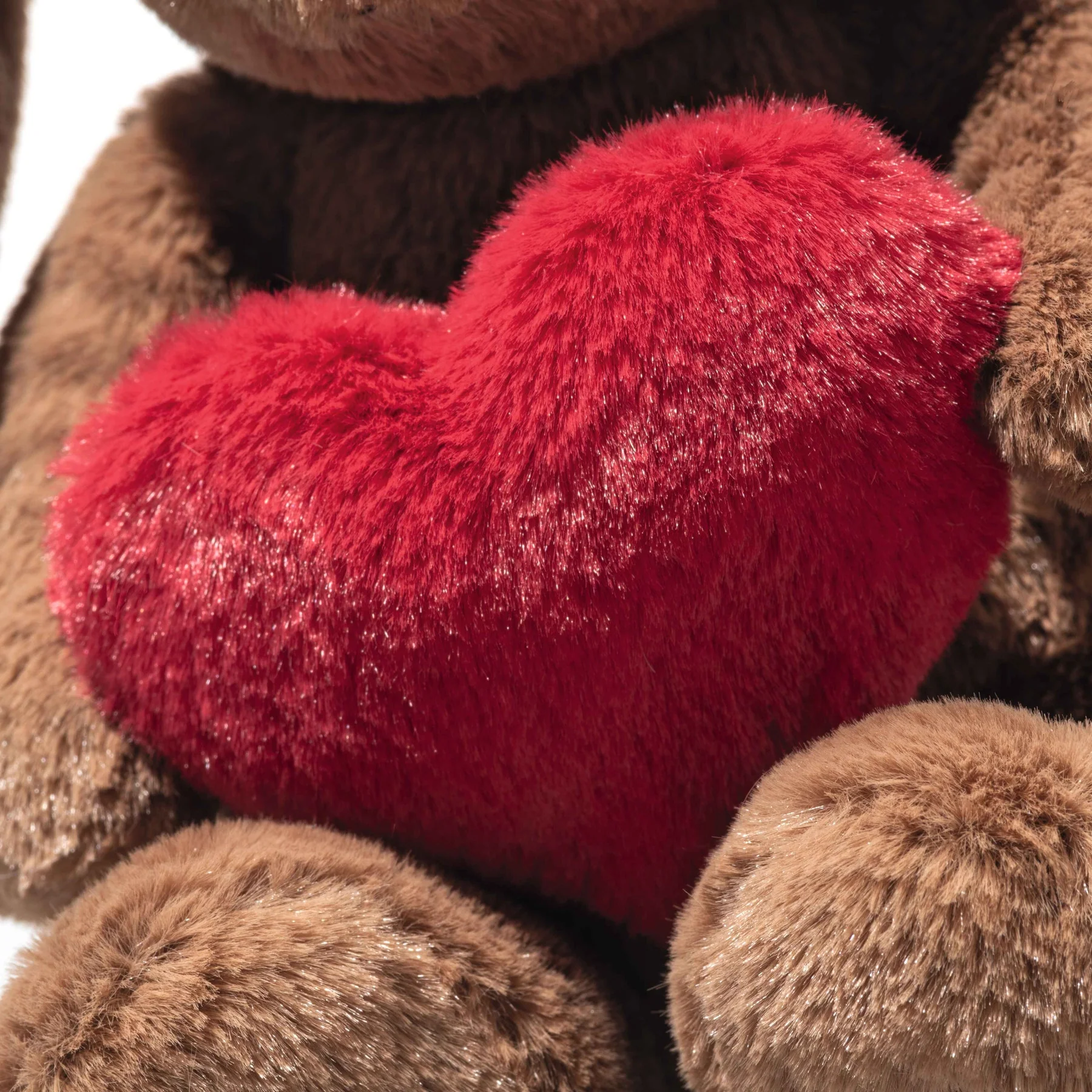 Hoppie Rabbit Brown Plush with Heart - 6" - Image 3