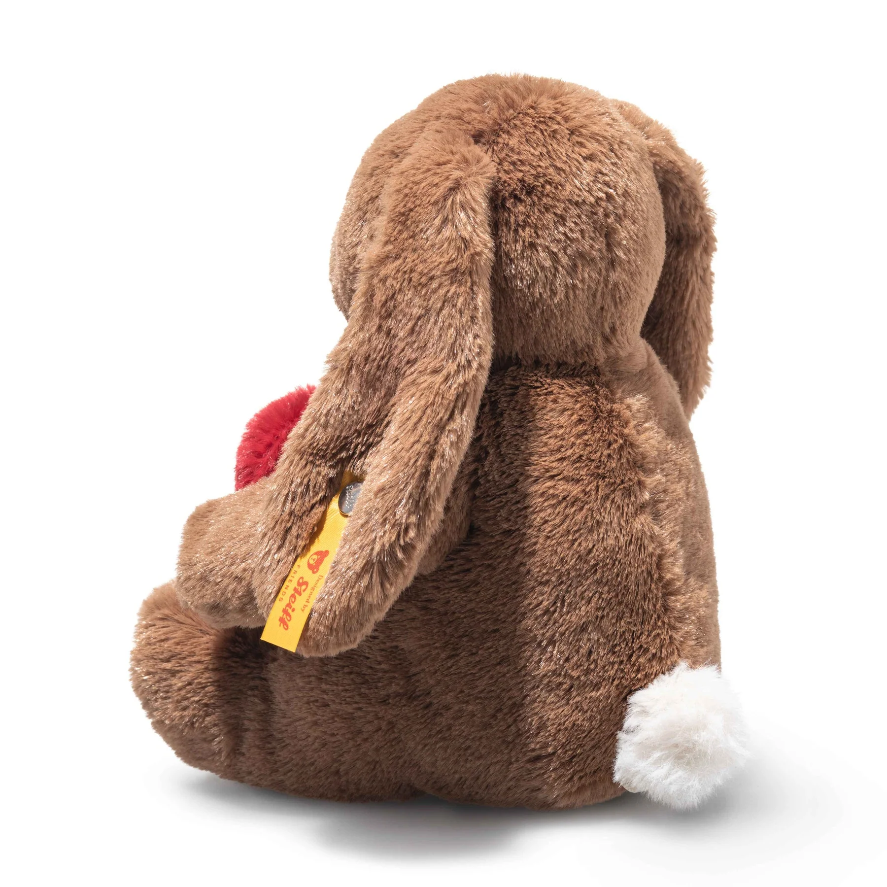 Hoppie Rabbit Brown Plush with Heart - 6" - Image 4