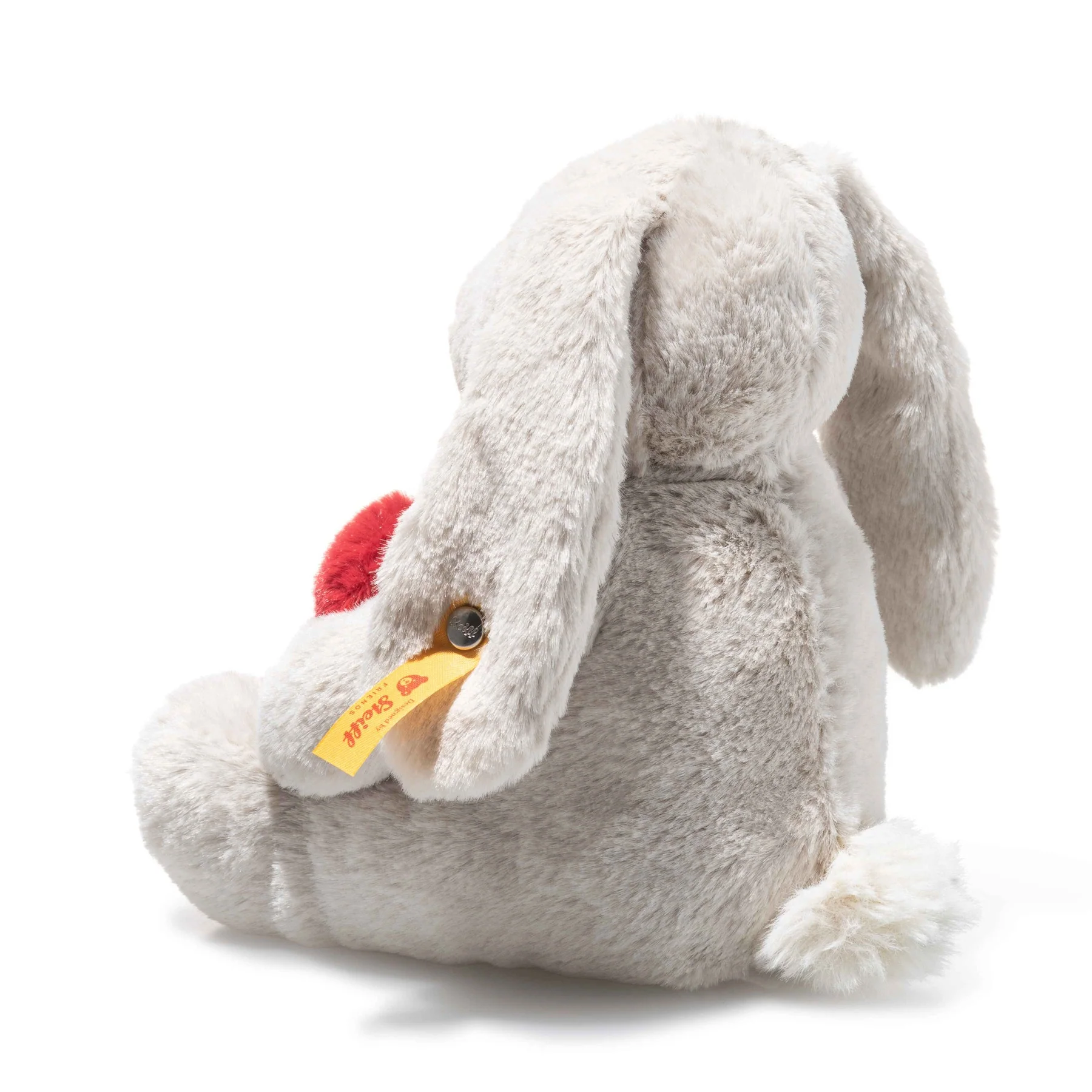 Hoppie Rabbit Grey Plush with Heart - 6" - Image 4