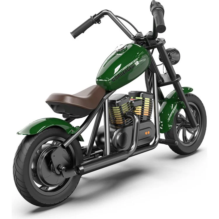 Hyper Gogo Challenger 12 Plus Kids Motorcycle - Green - Image 4