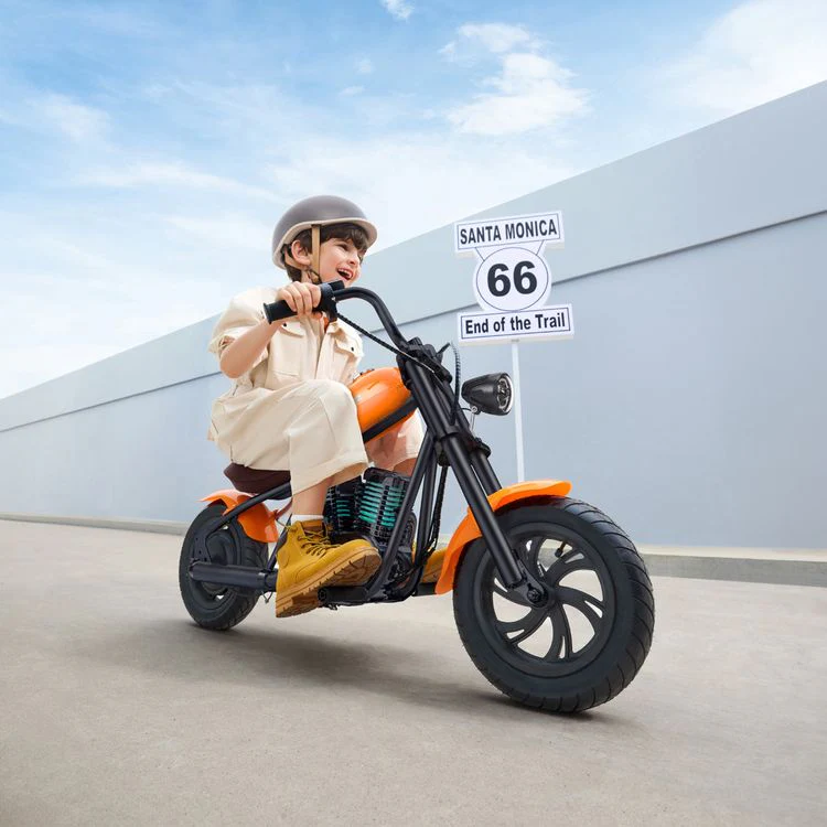 Hyper Gogo Challenger 12 Plus Kids Motorcycle - Orange - Image 2
