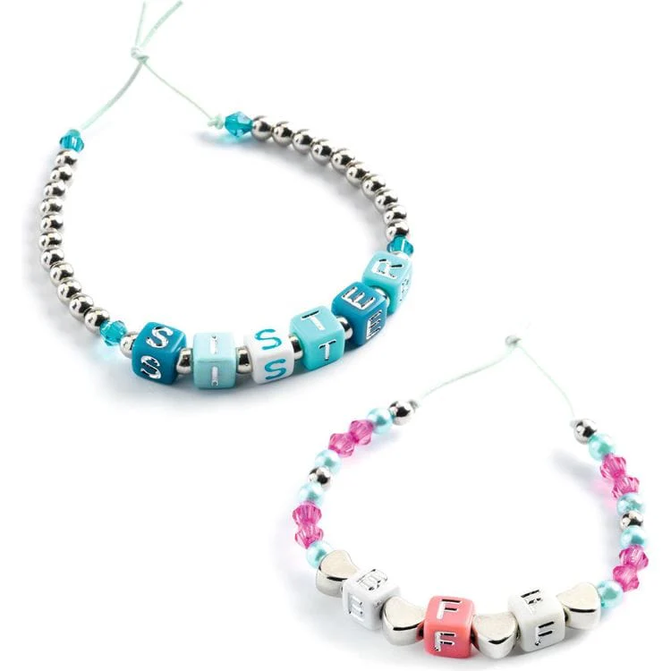 Jewelry Making Alphabet Beads - Silver - Image 2