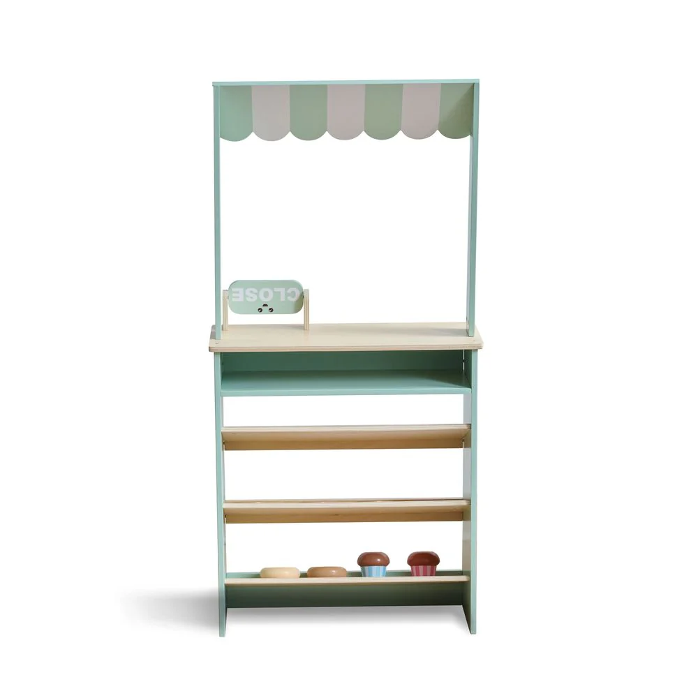 Jolly Pals Wooden Bakery Stand with 12 Pastry Pieces