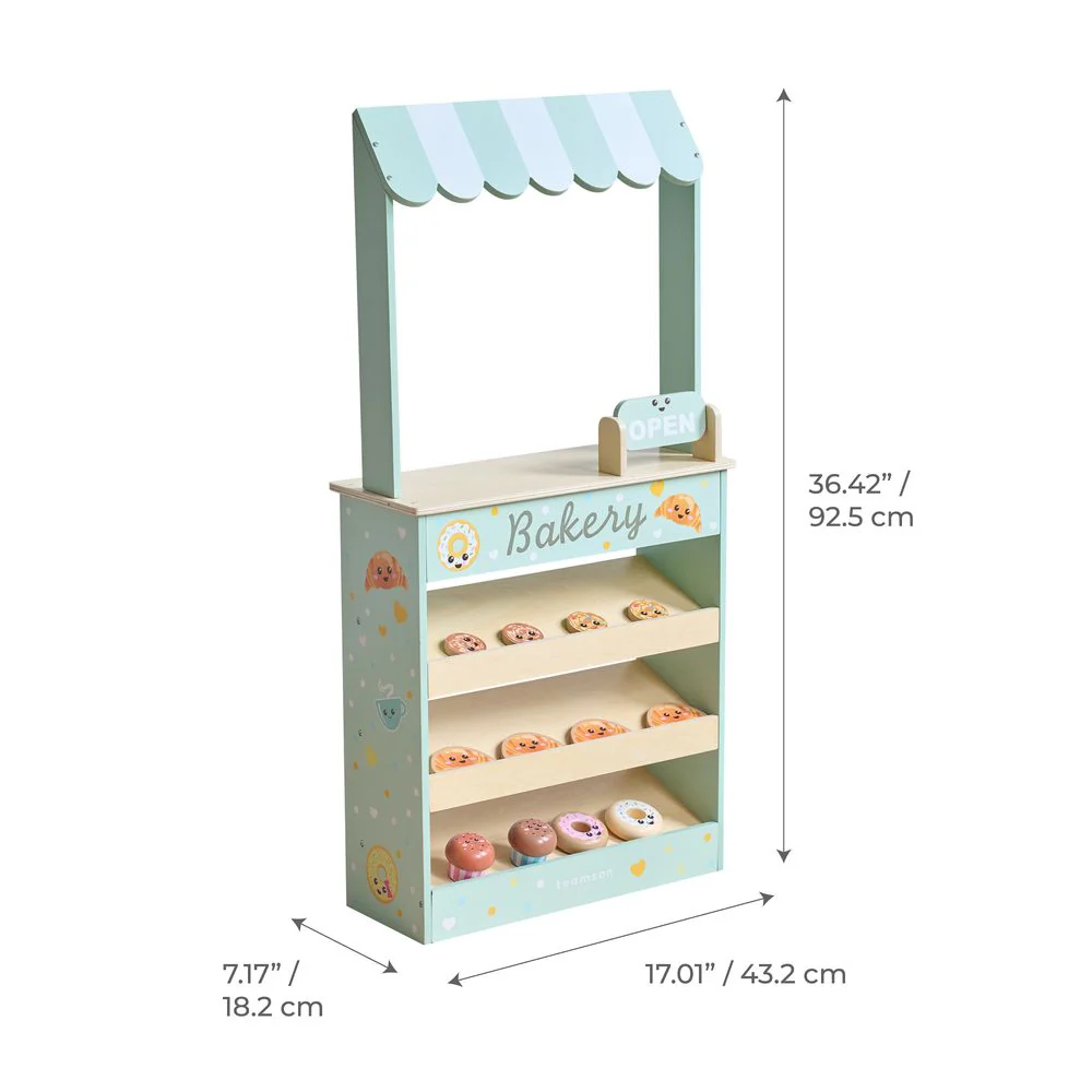 Jolly Pals Wooden Bakery Stand with 12 Pastry Pieces - Image 6