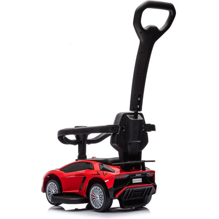 Lamborghini 3-in-1 Push Ride On Toy Car - Red - Image 5