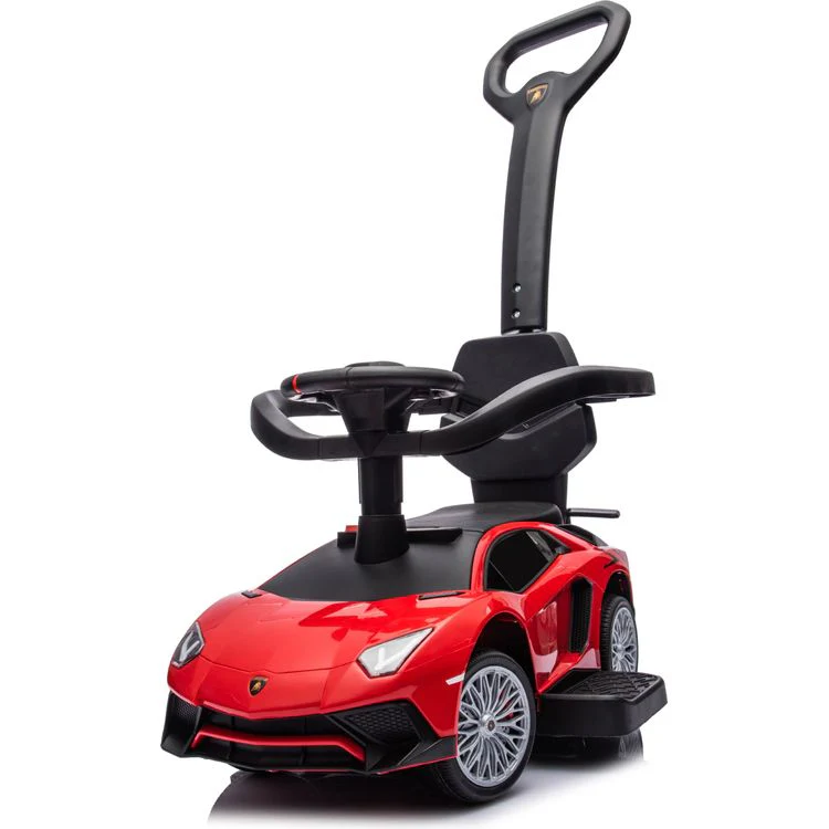 Lamborghini 3-in-1 Push Ride On Toy Car - Red - Image 8