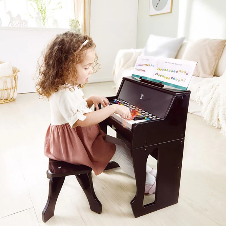 Learn with Lights Black Piano & Stool - Image 2