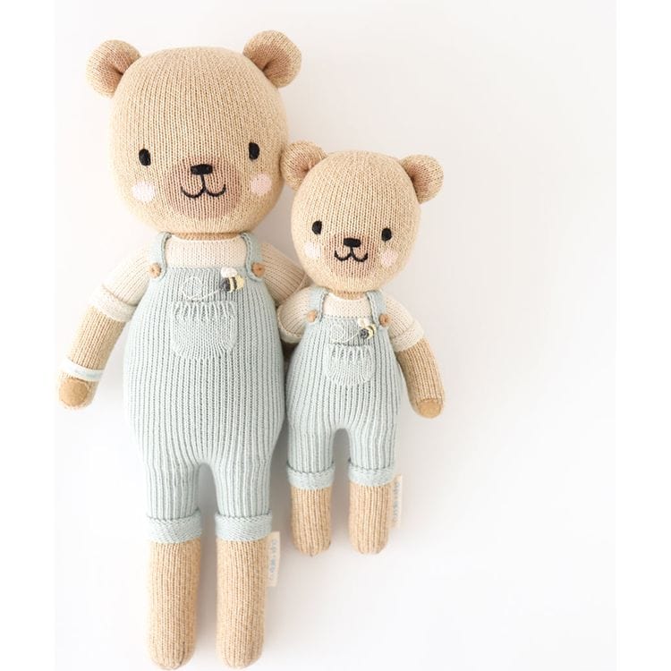 Little 13" Charlie the Honey Bear Hand-Knit Doll - Image 4