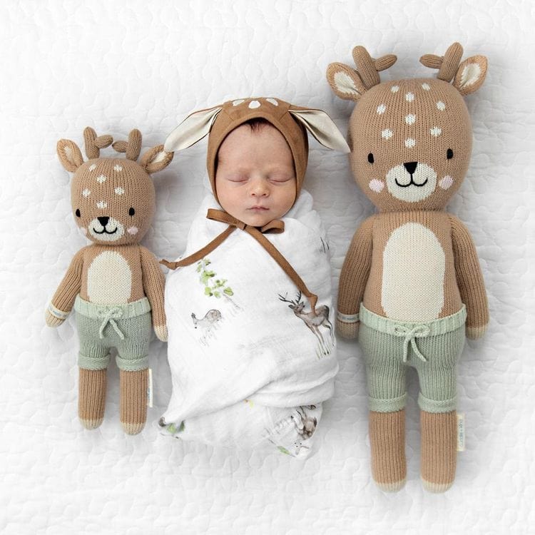 Little 13" Elliott the Fawn Hand-Knit Doll - Image 2
