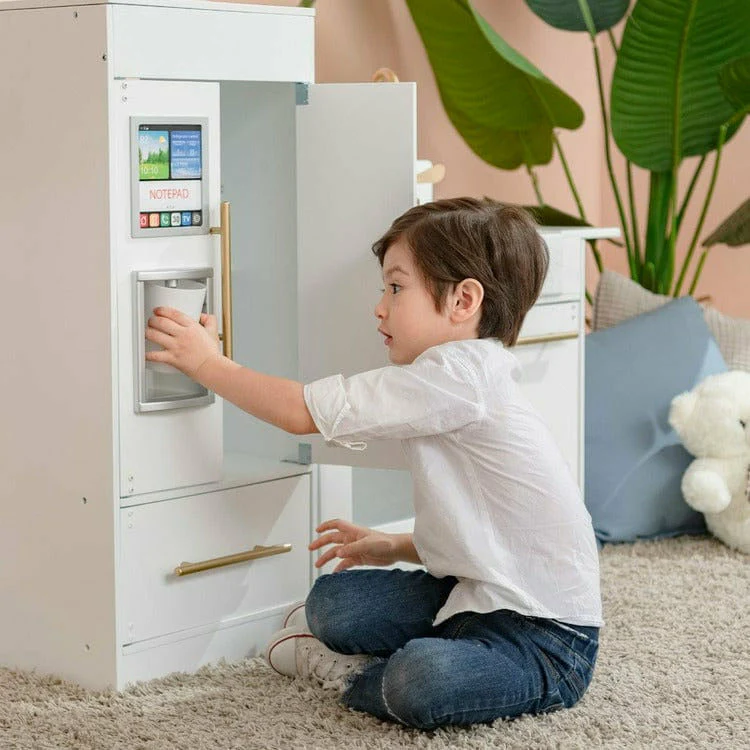 Teamson Kids Little Chef Charlotte Modern Modular Wooden Play Kitchen, White - Image 4