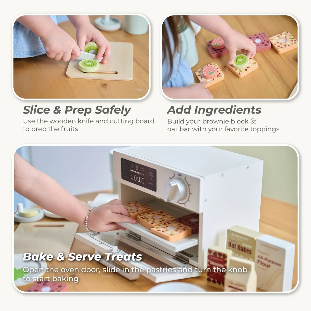 Little Chef Santa Barbara Wooden Healthy Dessert Set with 27 Accessories - Image 4
