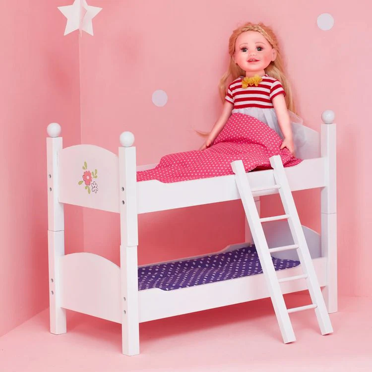 Little Princess 18" Doll Double Bunk Bed - Grey - Image 2