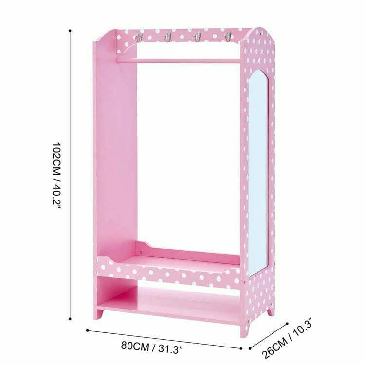 Little Princess Bella Clothing Rack with Storage - Pink - Image 8