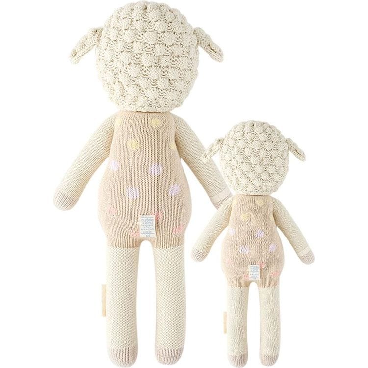 Little 13" Lucy the Lamb (Pastel) Hand-Knit Doll - Image 5