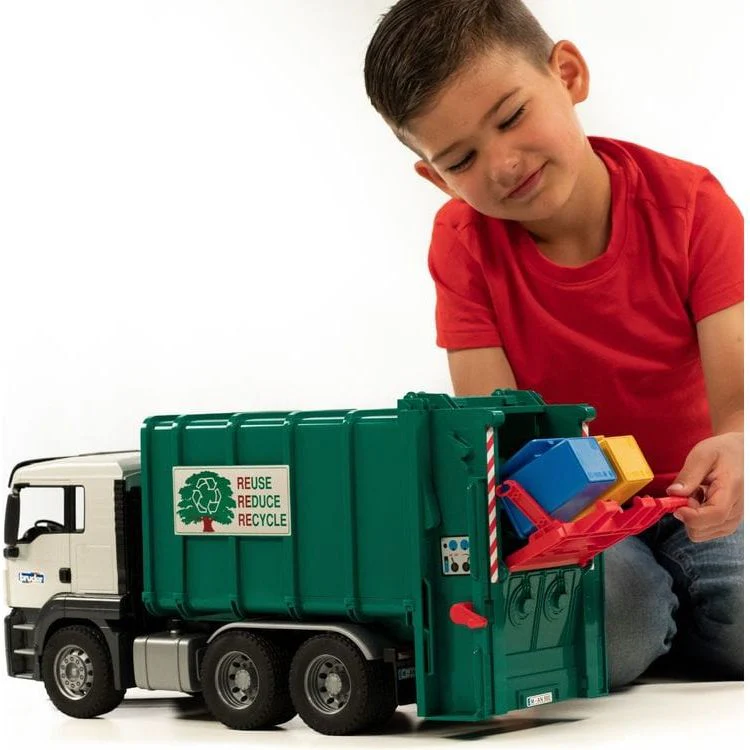 MAN TGS Rear Loading Garbage Truck (Green) - Image 2