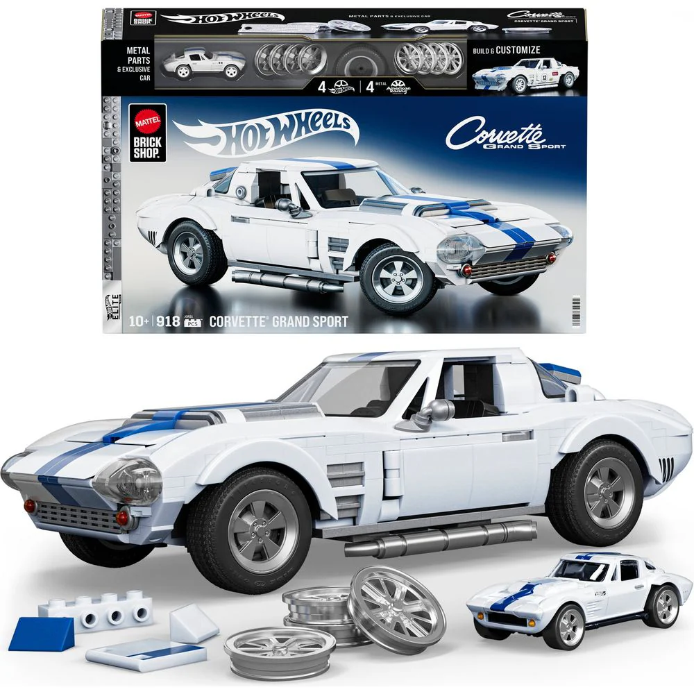Mattel Brick Shop Hot Wheels Corvette Grand Sport - Image 4